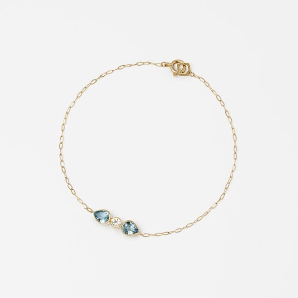 Aquamarine × Russian phenakite bracelet 0.48 /アクアマリン、ロシアン・フェナカイト | Hariqua-パワーストーンジュエリー-