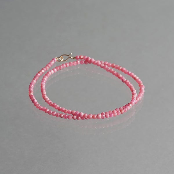 Rhodochrosite choker bracelet /ロードクロサイト | Hariqua-パワーストーンジュエリー-